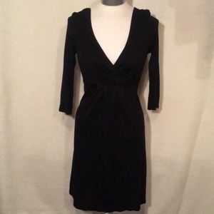 Black V-neck Dress